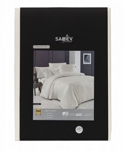 Простынь евро 260*280 "SAREV" MONOCHROME (бежевый) 981