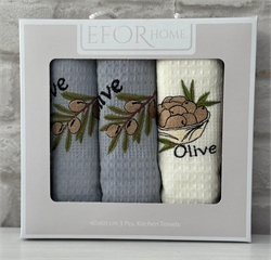 Набор полотенец EFOR 40*60 (3штуки) Оливы ZEYTIN  144988