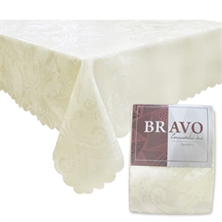 Скатерть Жаккард 140*220  Браво кремовый  ИКР (<Не заполнено>) 2555