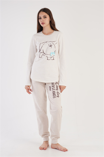 Комплект жен. MY DOG р.L с брюками длин.рукав -3 303228-3