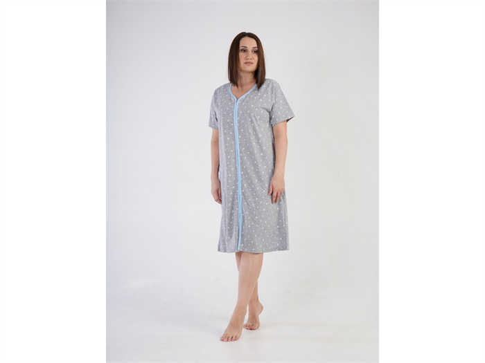 Халат жен. РОМАШКИ р.4XL кор.рукав на молнии -7 211556-7
