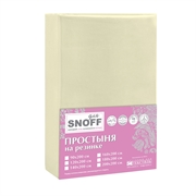 Простынь на резинке 160х200 Для Snoff (поплин) (бежевый) 092195