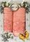 Набор  махровых полотенец 50*90+70*140(2 штуки) EFOR ORNAMENT  (оранжевый) 145102